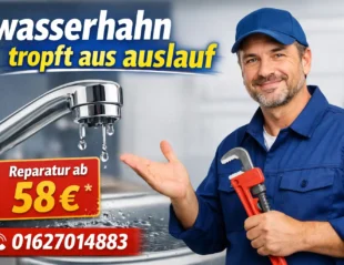 wasserhahn tropft aus auslauf