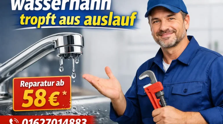 wasserhahn tropft aus auslauf