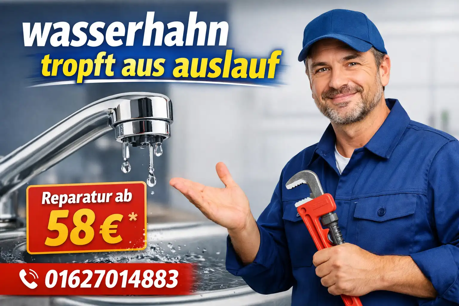 wasserhahn tropft aus auslauf
