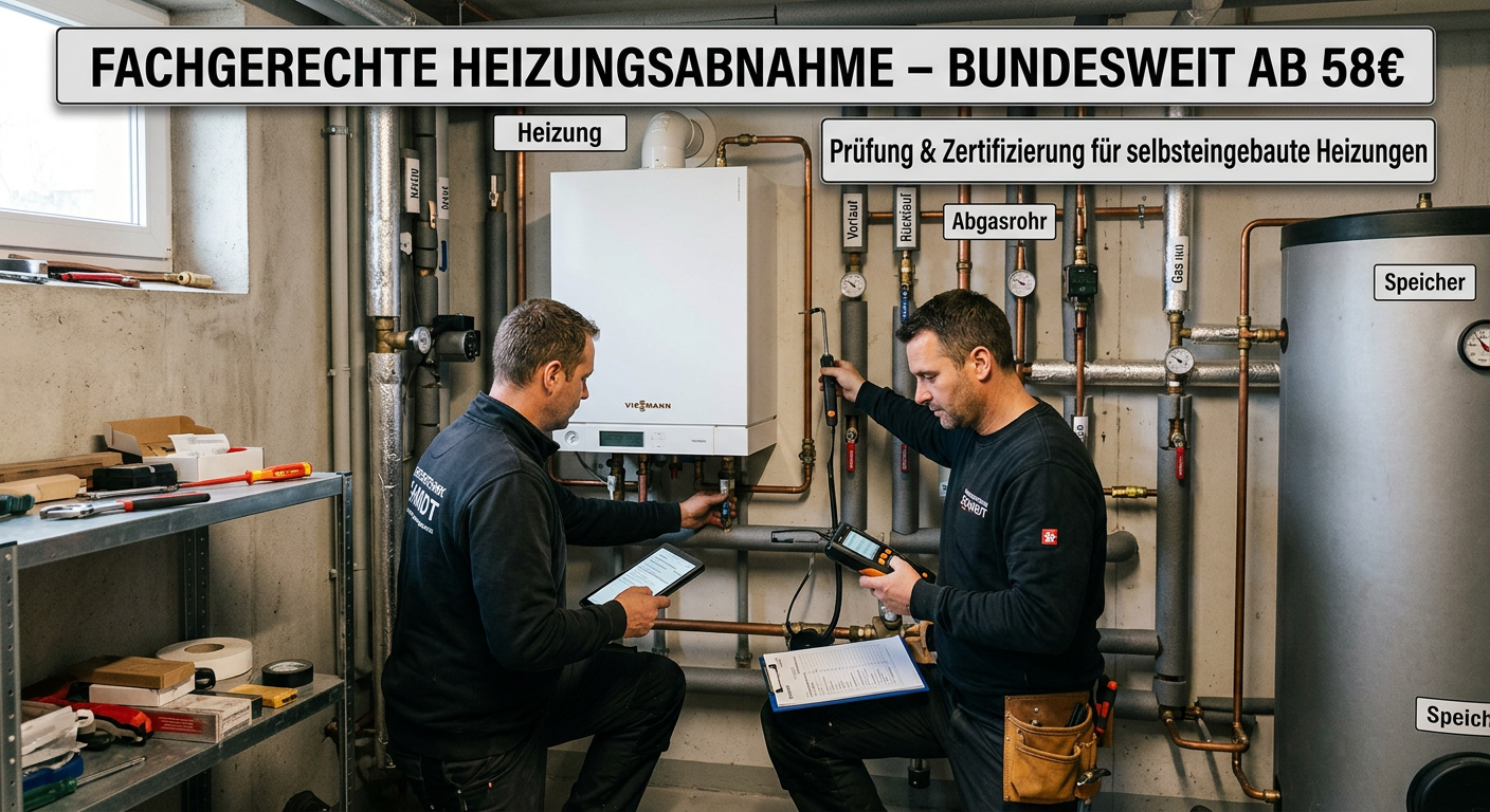 Heizung selber einbauen abnahme – Fachgerechte Prüfung ab 58€ – – bundesweit ab 58€ Heizung selber einbauen abnahme – Fachgerechte Prüfung ab 58€ – – bundesweit ab 58€