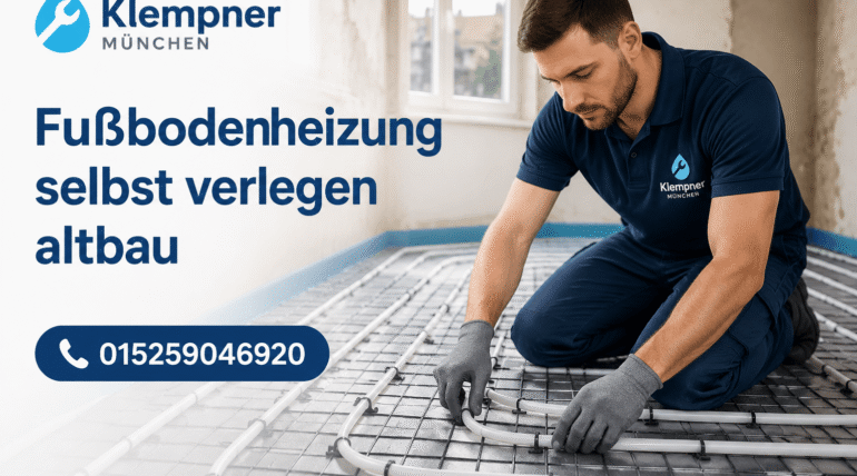 Fachmann bei der Installation einer modernen Heizlösung im Altbau