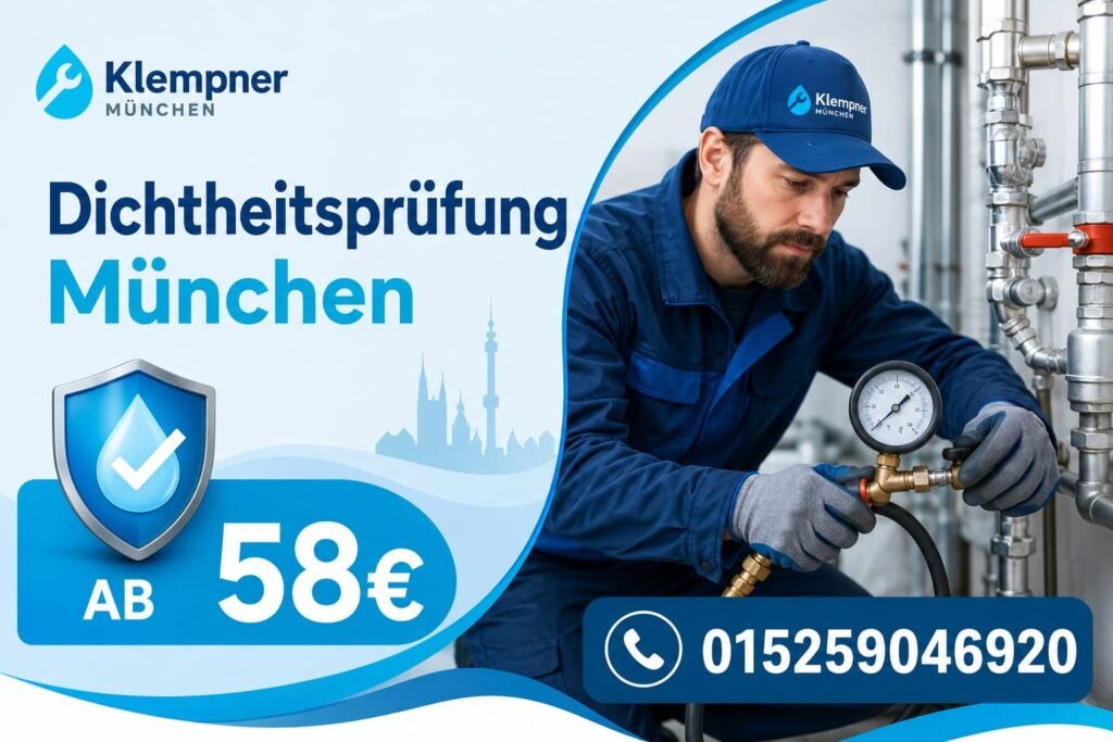 Fachmann bei der Überprüfung einer Sanitäranlage in München