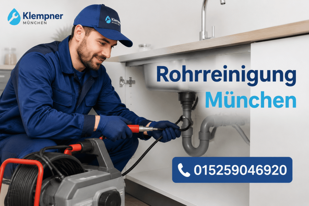 Professioneller Klempner bei der Rohrreparatur in einer modernen Küche
