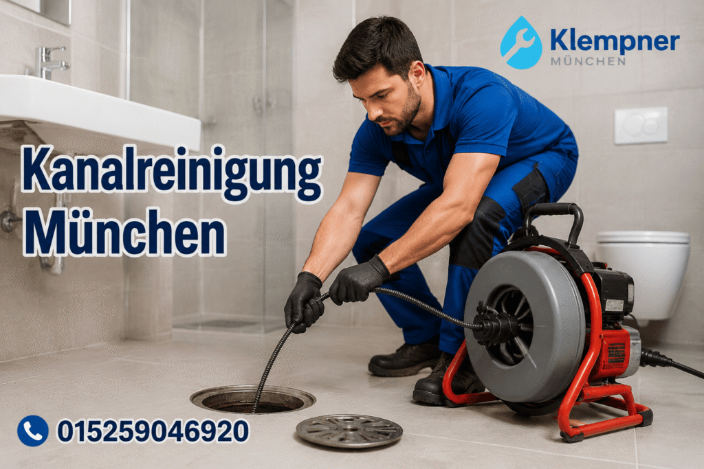 Professioneller Techniker bei der Rohrwartung in einem modernen Badezimmer