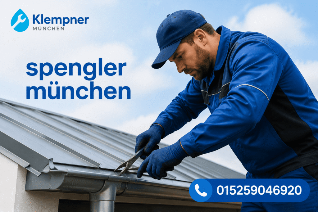 Fachmann bei Dacharbeiten mit professioneller Ausrüstung