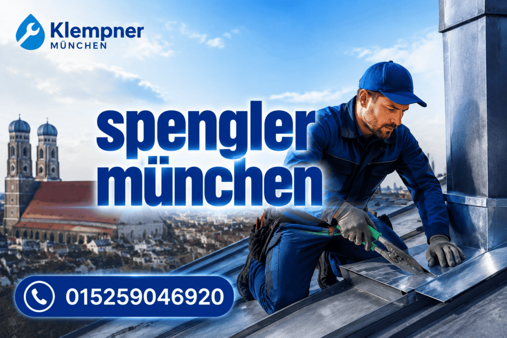 Fachmann bei der Reparatur eines Metalldachs mit Werkzeugen
