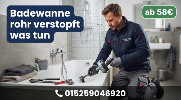 badewanne rohr verstopft was tun